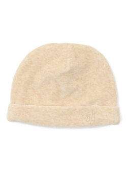 Bonnet bébé velours Sable