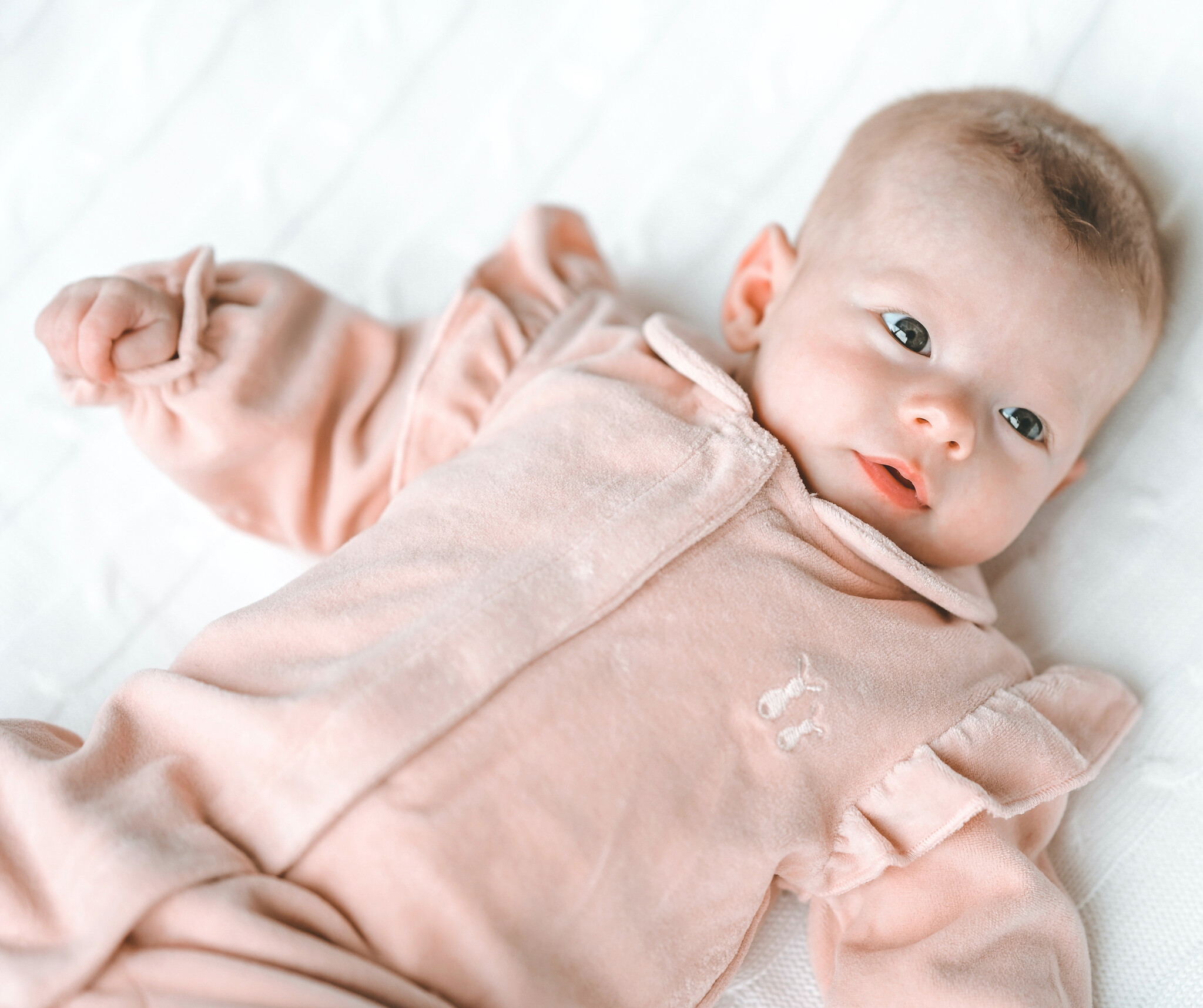 Dors Bien Velours à volants Blush Pink