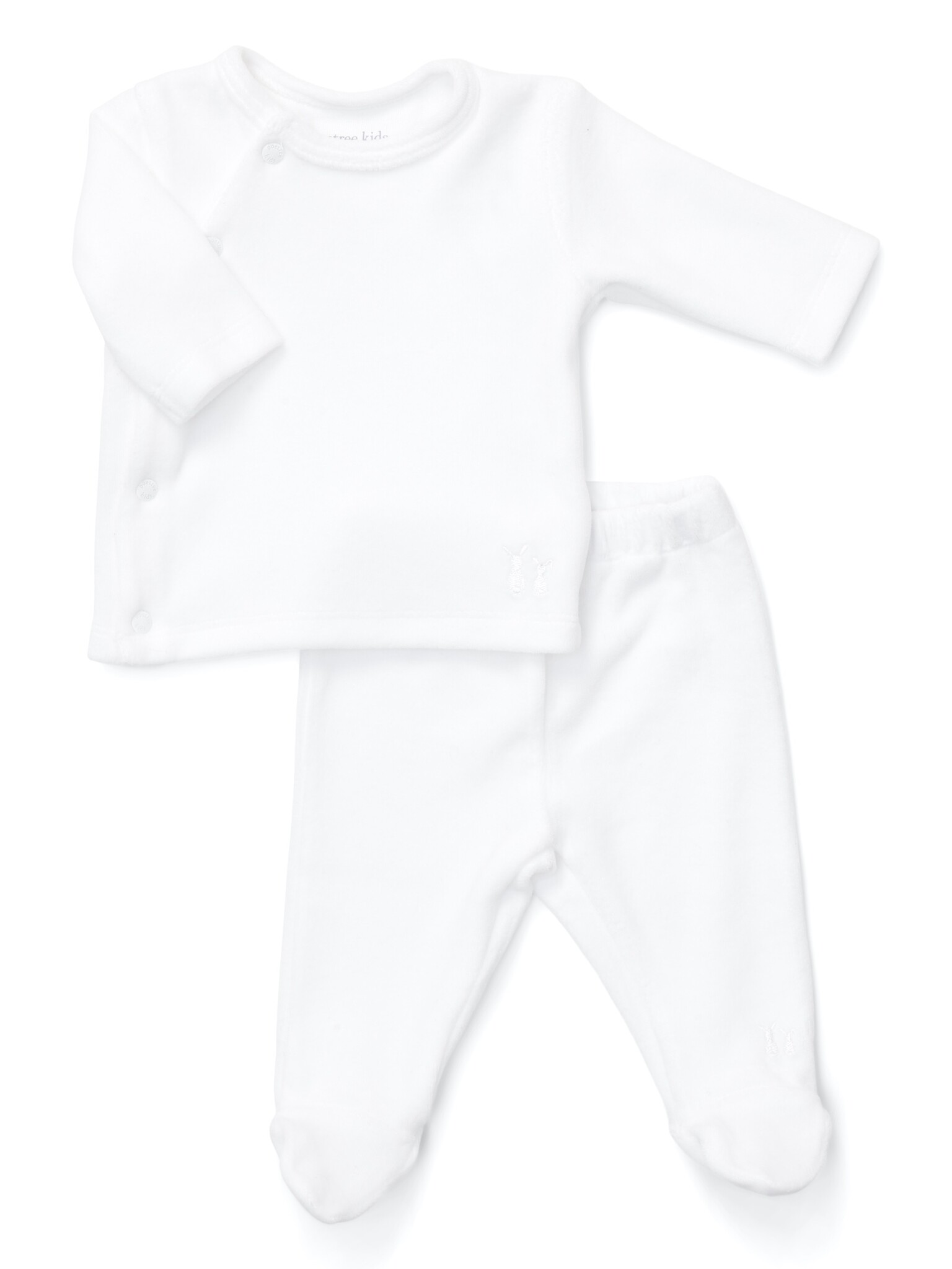 Poetree Kids Comfy Velours Baby Set White