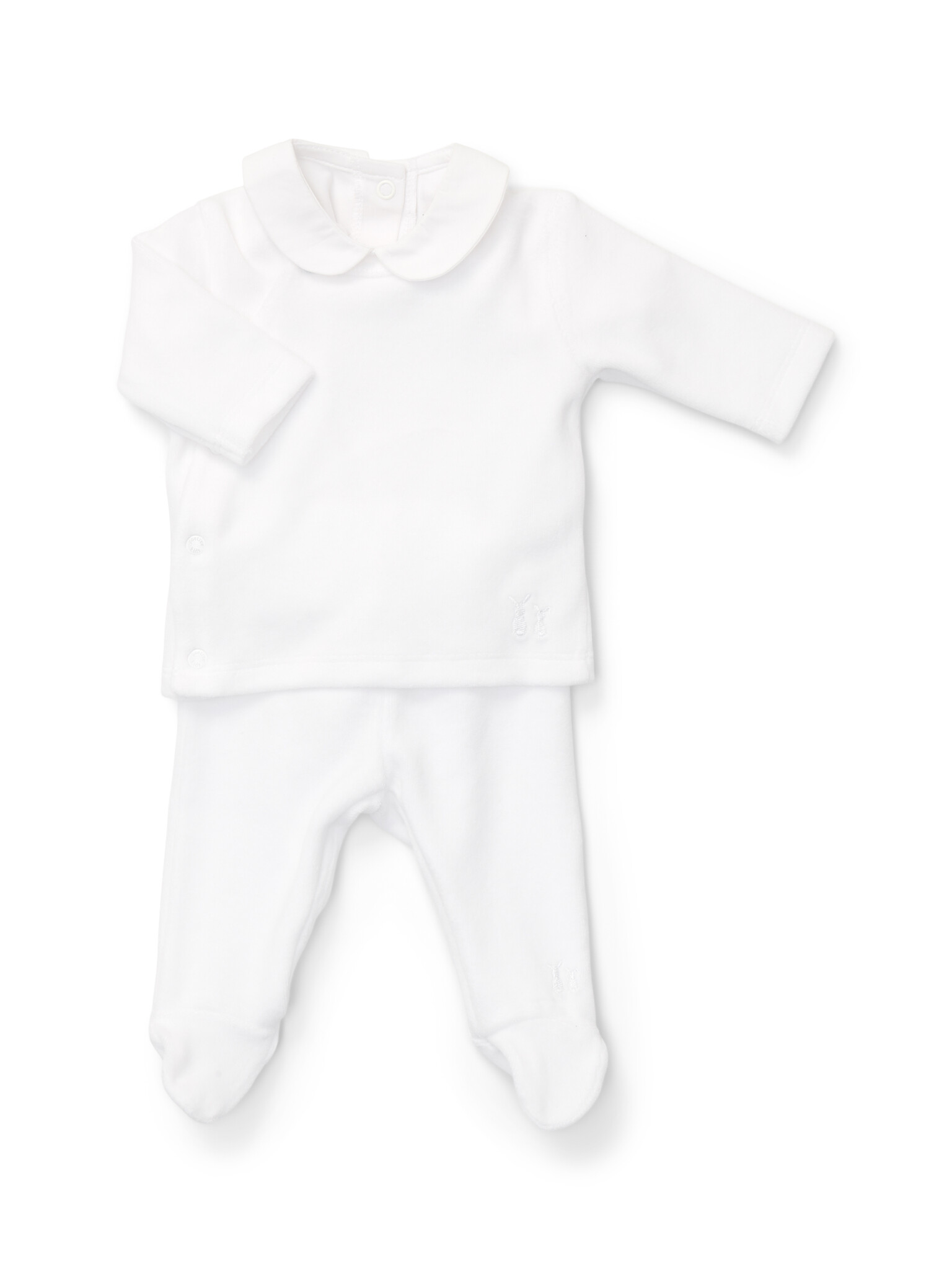 Poetree Kids Comfy Velours Baby Set White