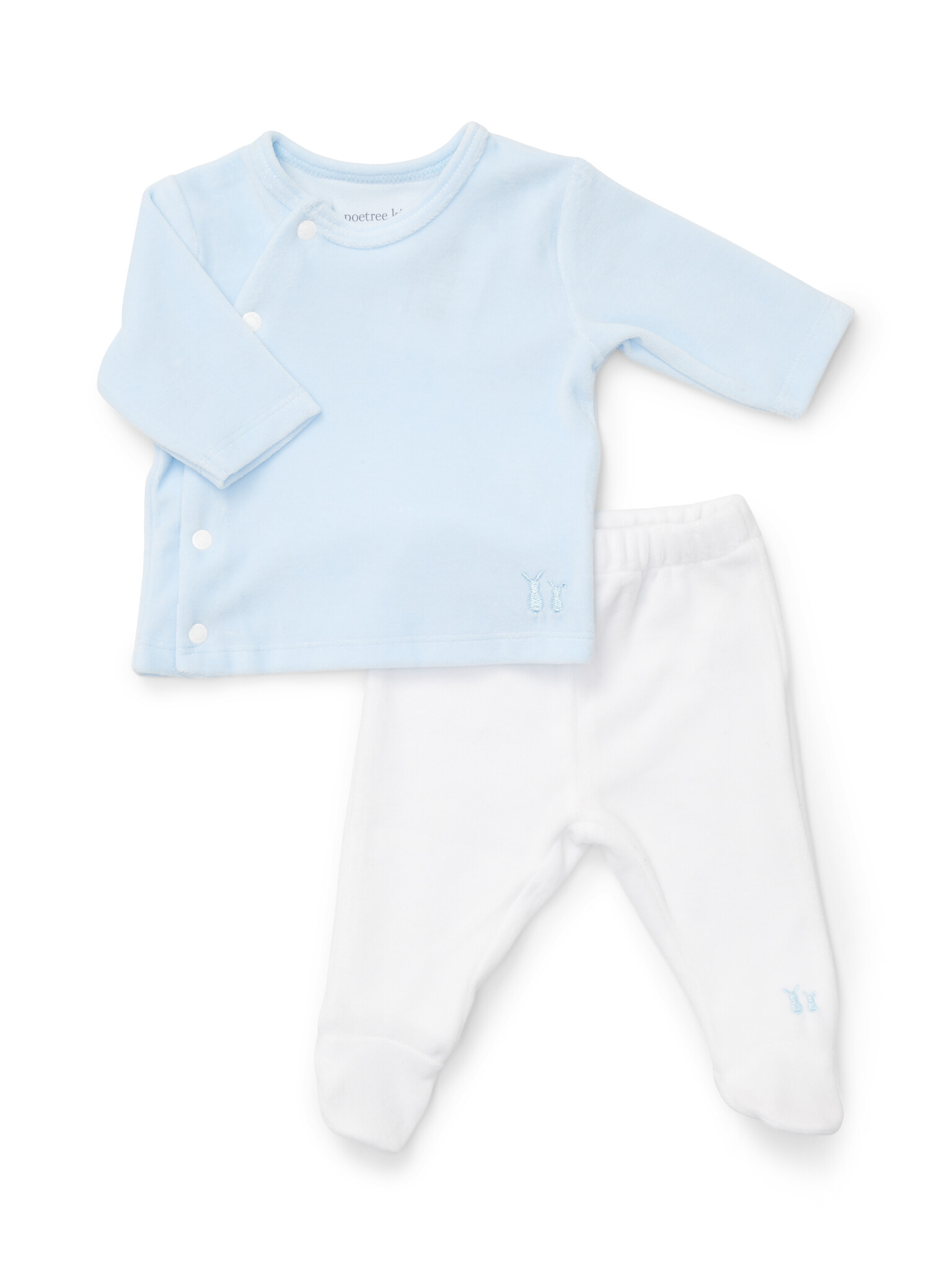 Poetree Kids Comfy Velours Baby Set Baby blue