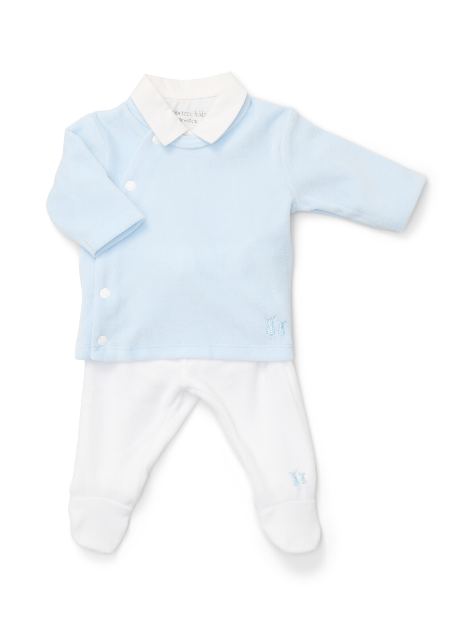 Poetree Kids Comfy Velours Baby Set Baby blue