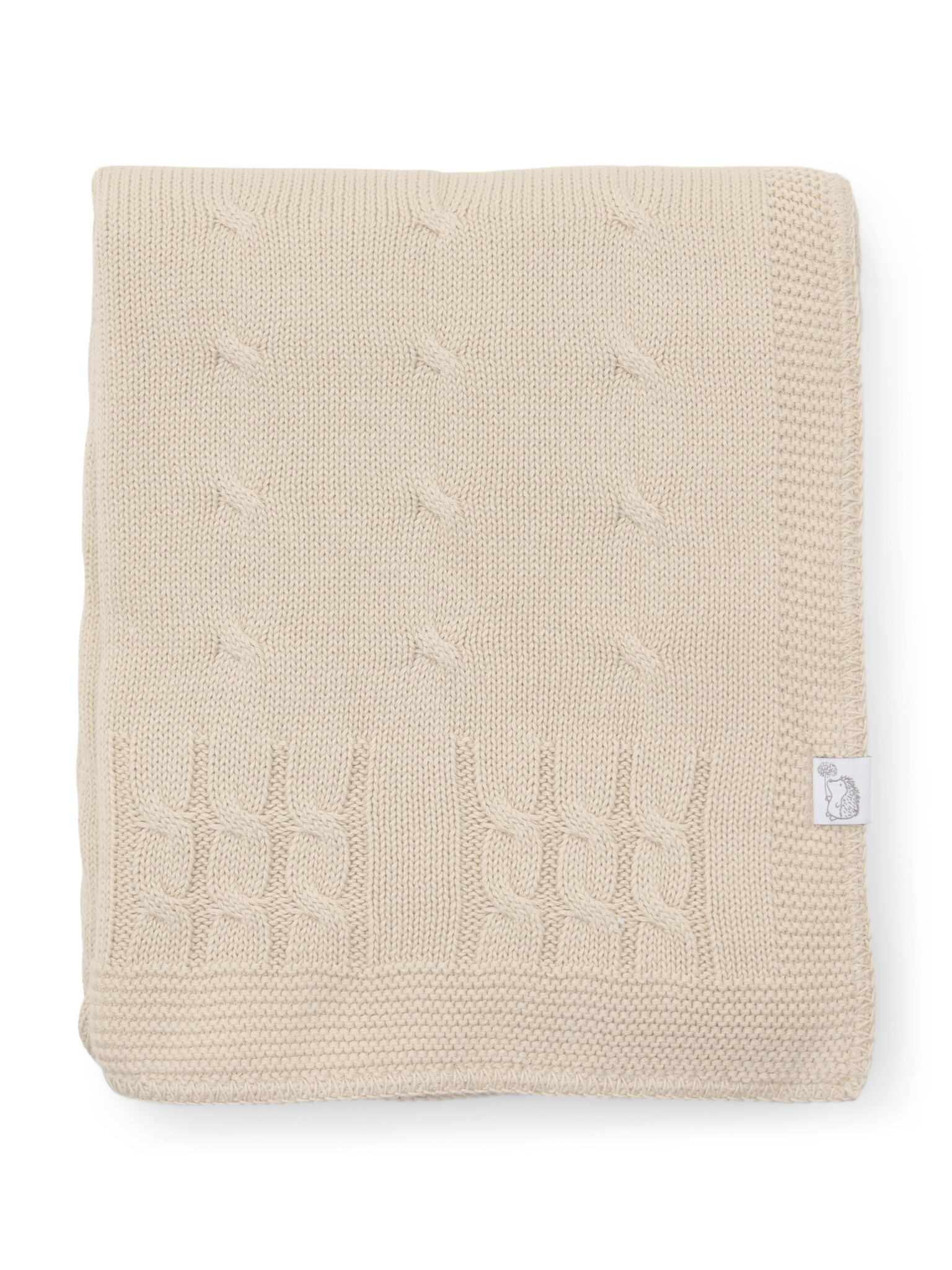 Couverture de berceau doublée Chamonix Beige