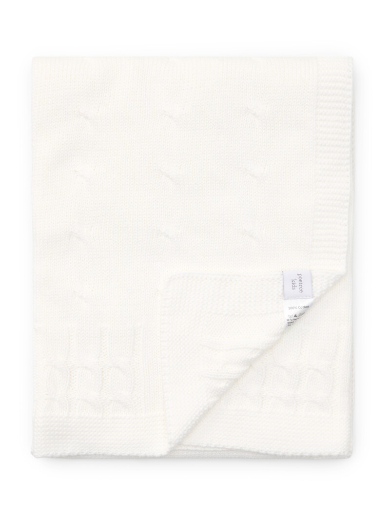 Marbella Couverture de berceau coton blanc