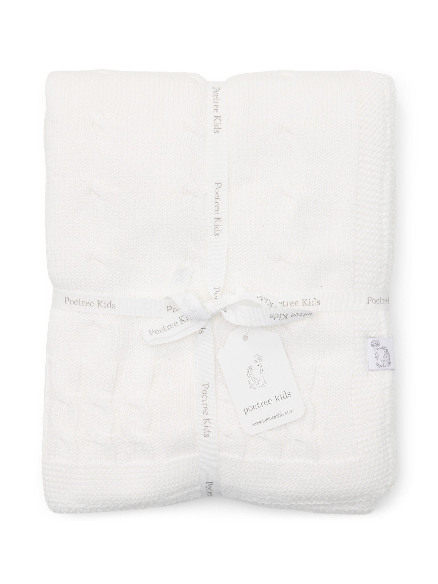 Couverture lit de bébé teddy Chamonix White