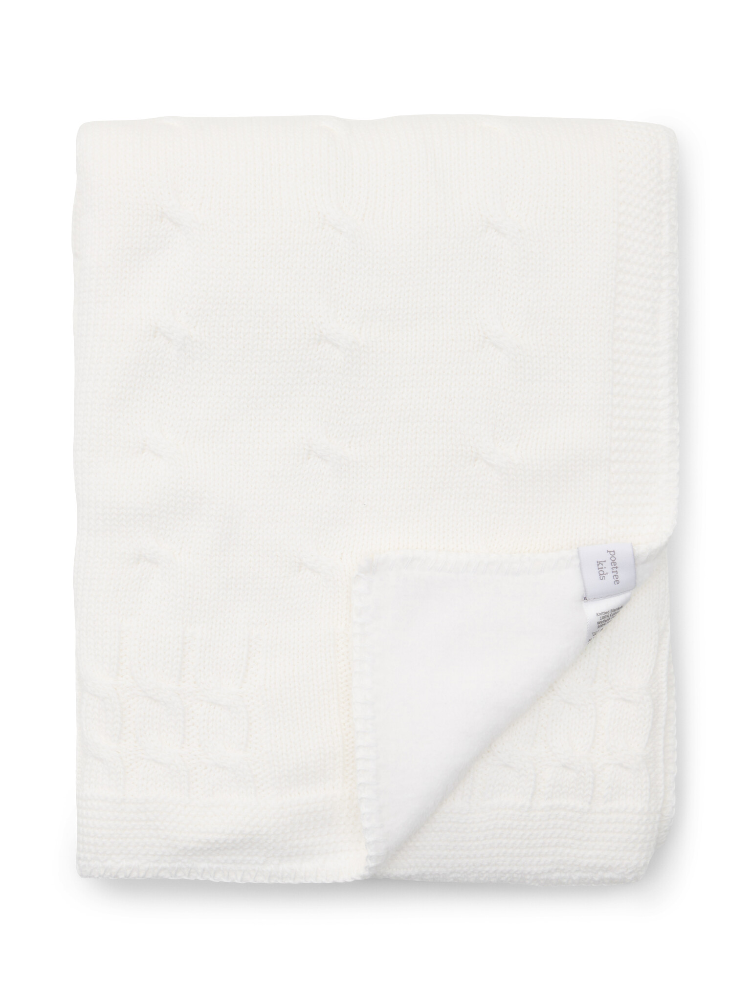 Couverture lit de bébé teddy Chamonix White