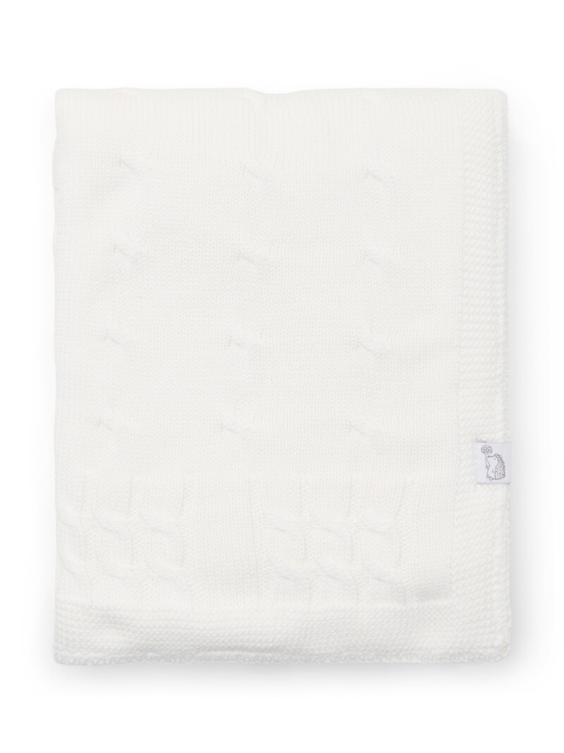 Couverture berceau doublée Chamonix Blanc