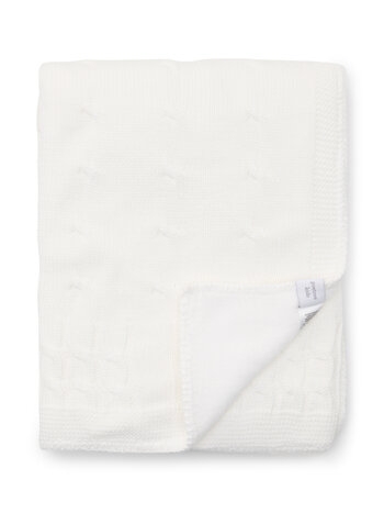 Crib blanket lined Chamonix White