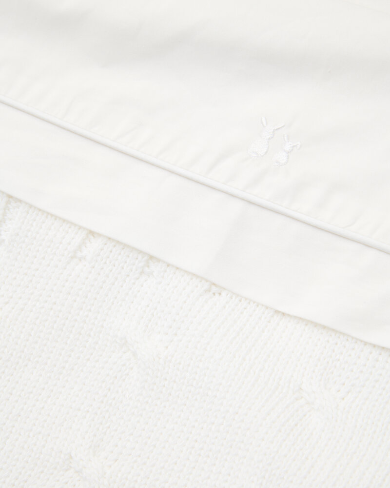 Couverture berceau doublée Chamonix Blanc