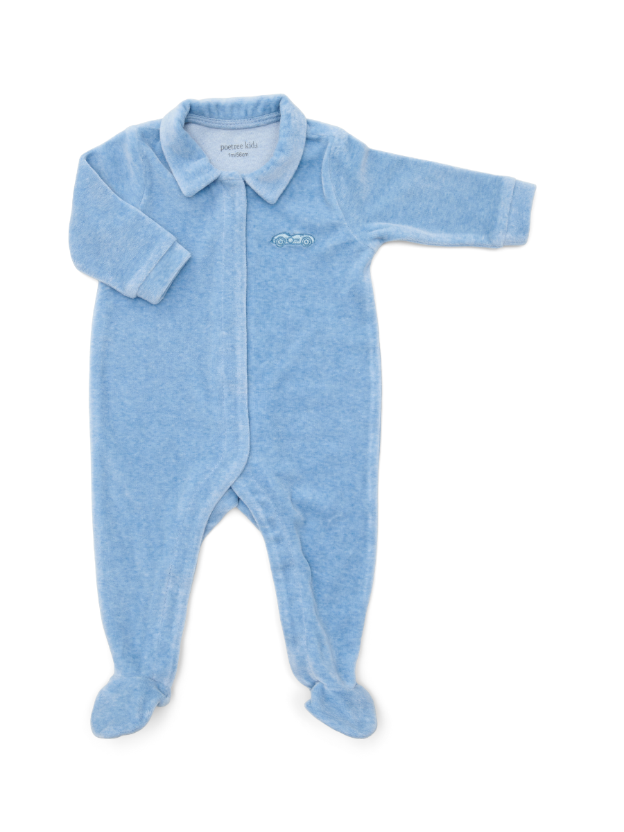 Babysuit velours Bleu Denim
