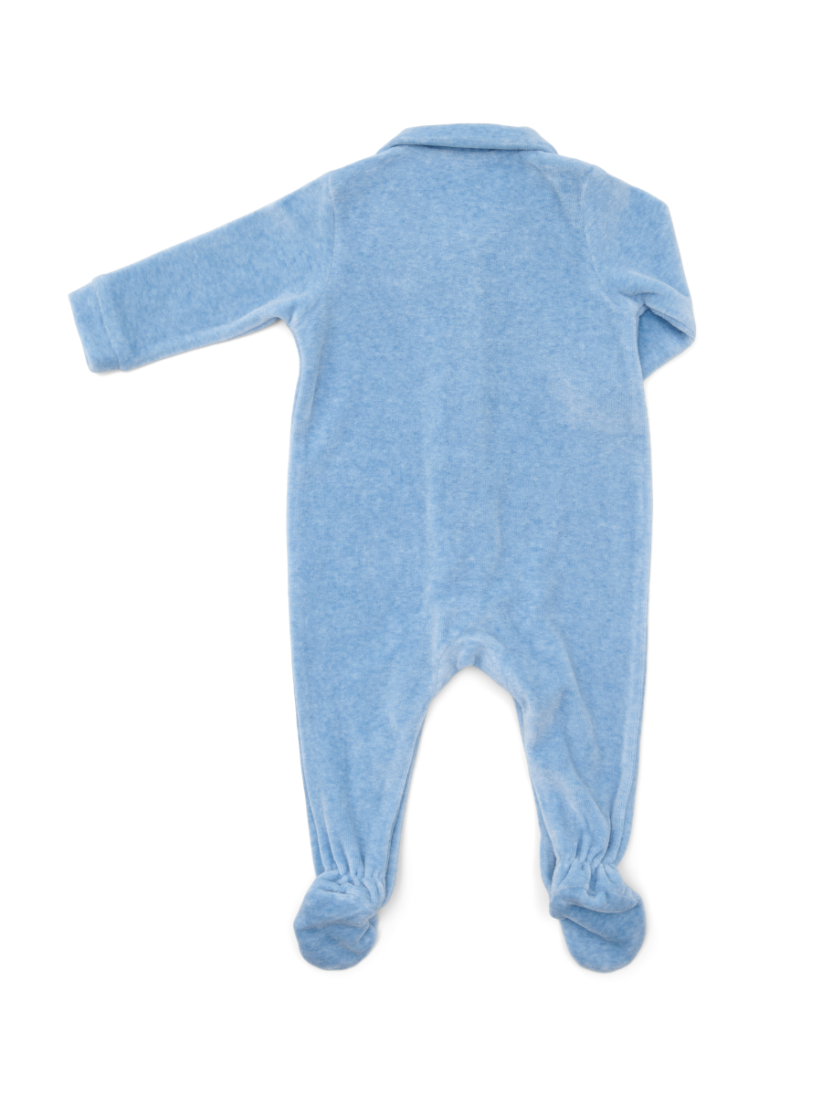 Babysuit velours Bleu Denim