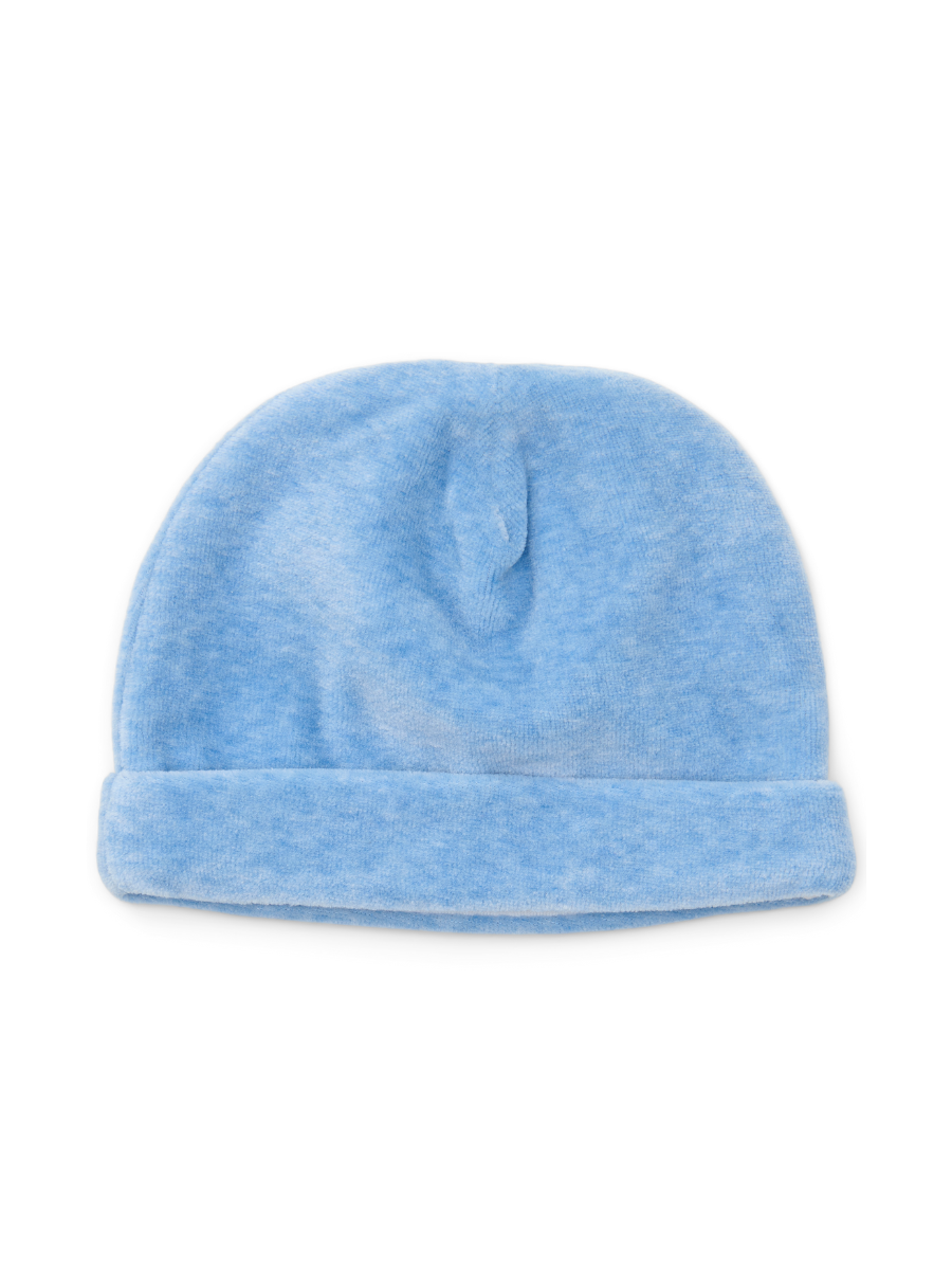 Velours baby hat Denim Blue