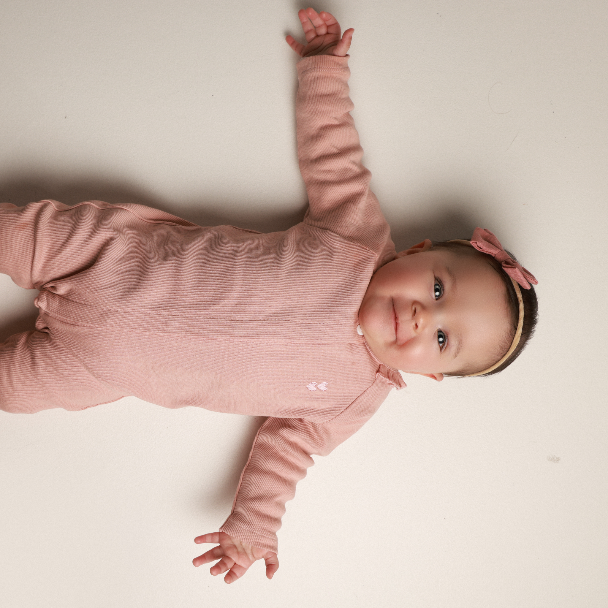 Olivia babypakje 2x2 rib Blush Pink
