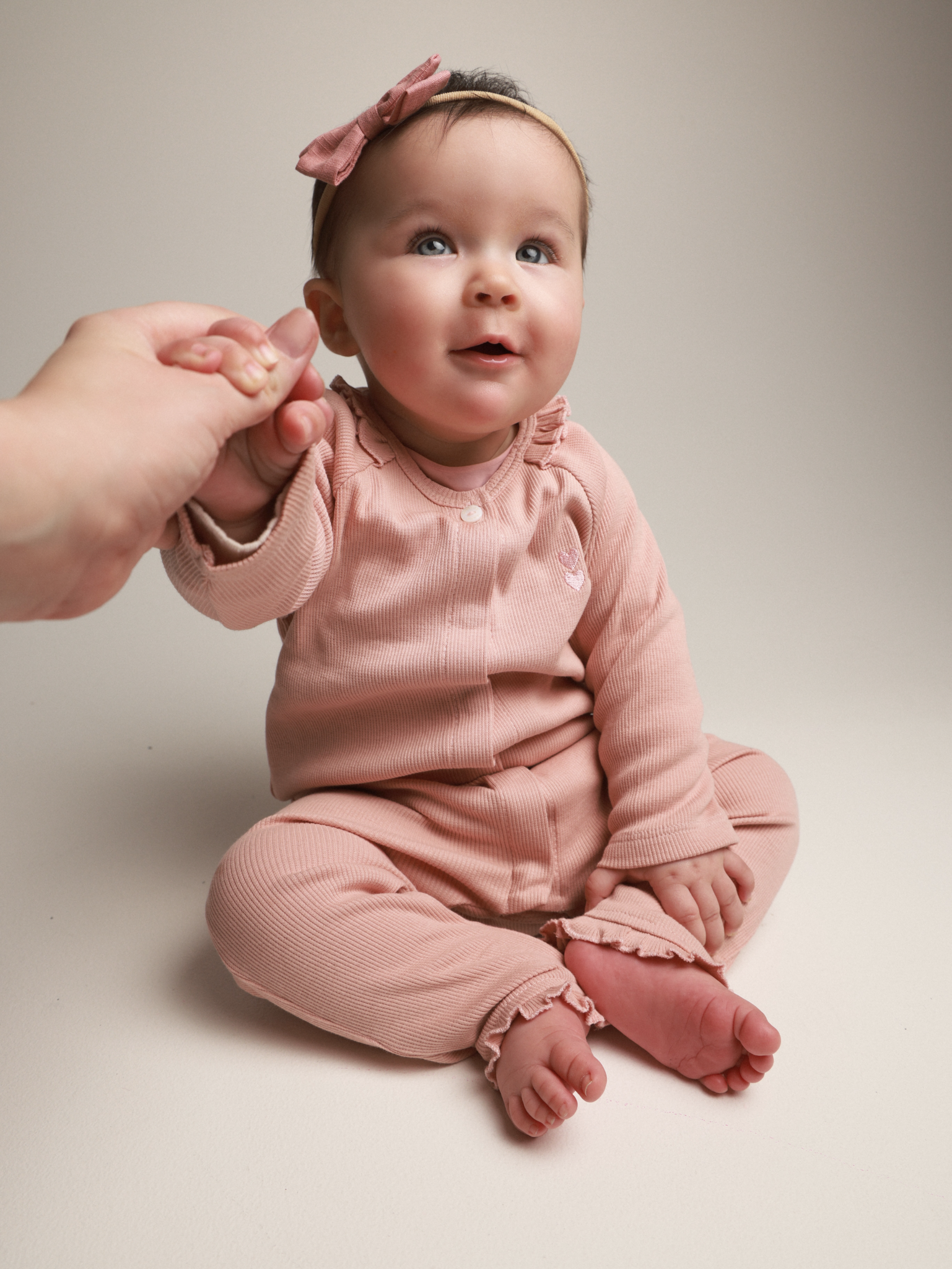 Olivia babypakje 2x2 rib Blush Pink