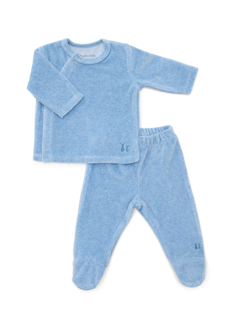 Comfy velours set Denim Blue