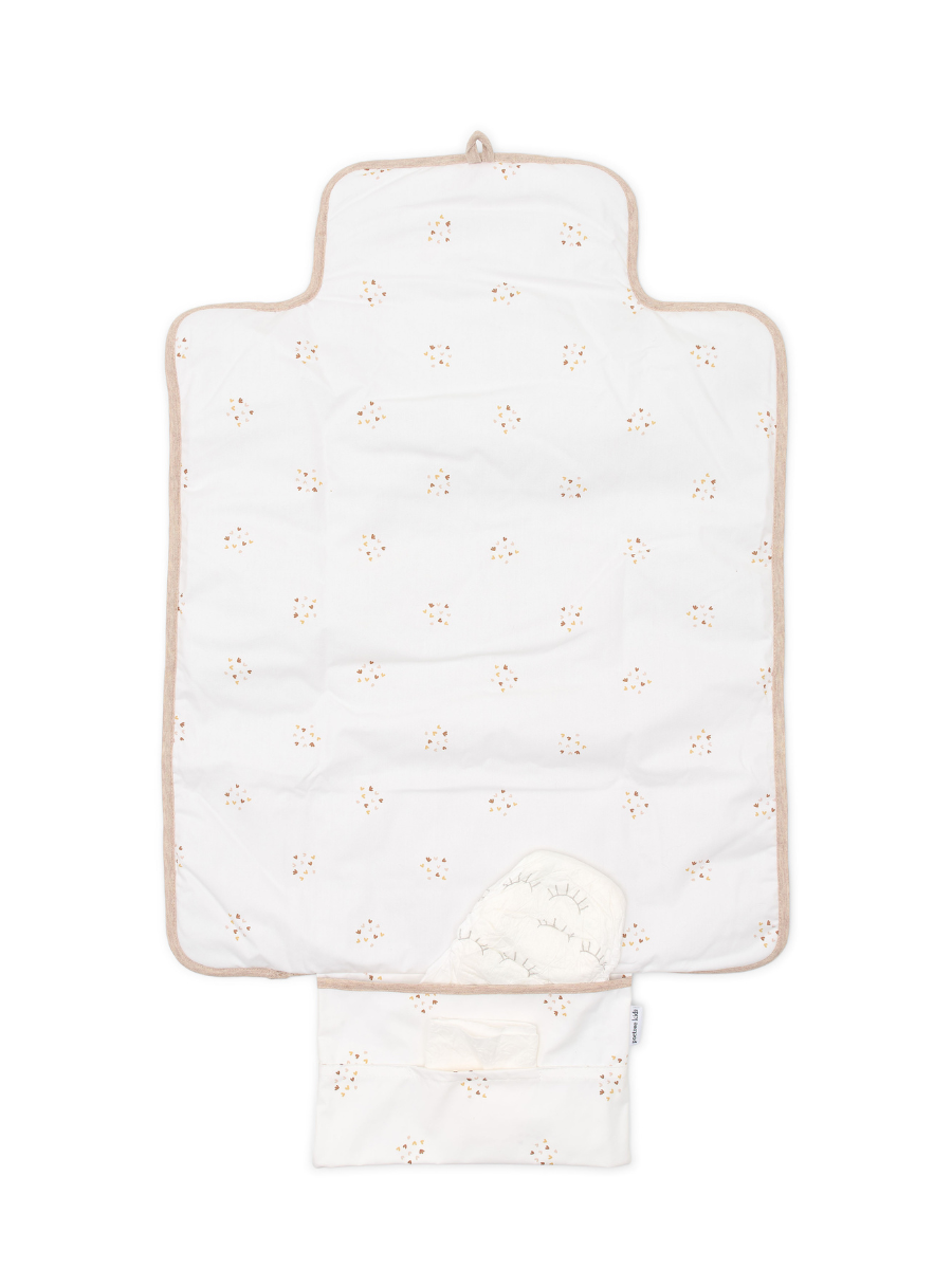 Matelas à langer de voyage Chevron Light Camel