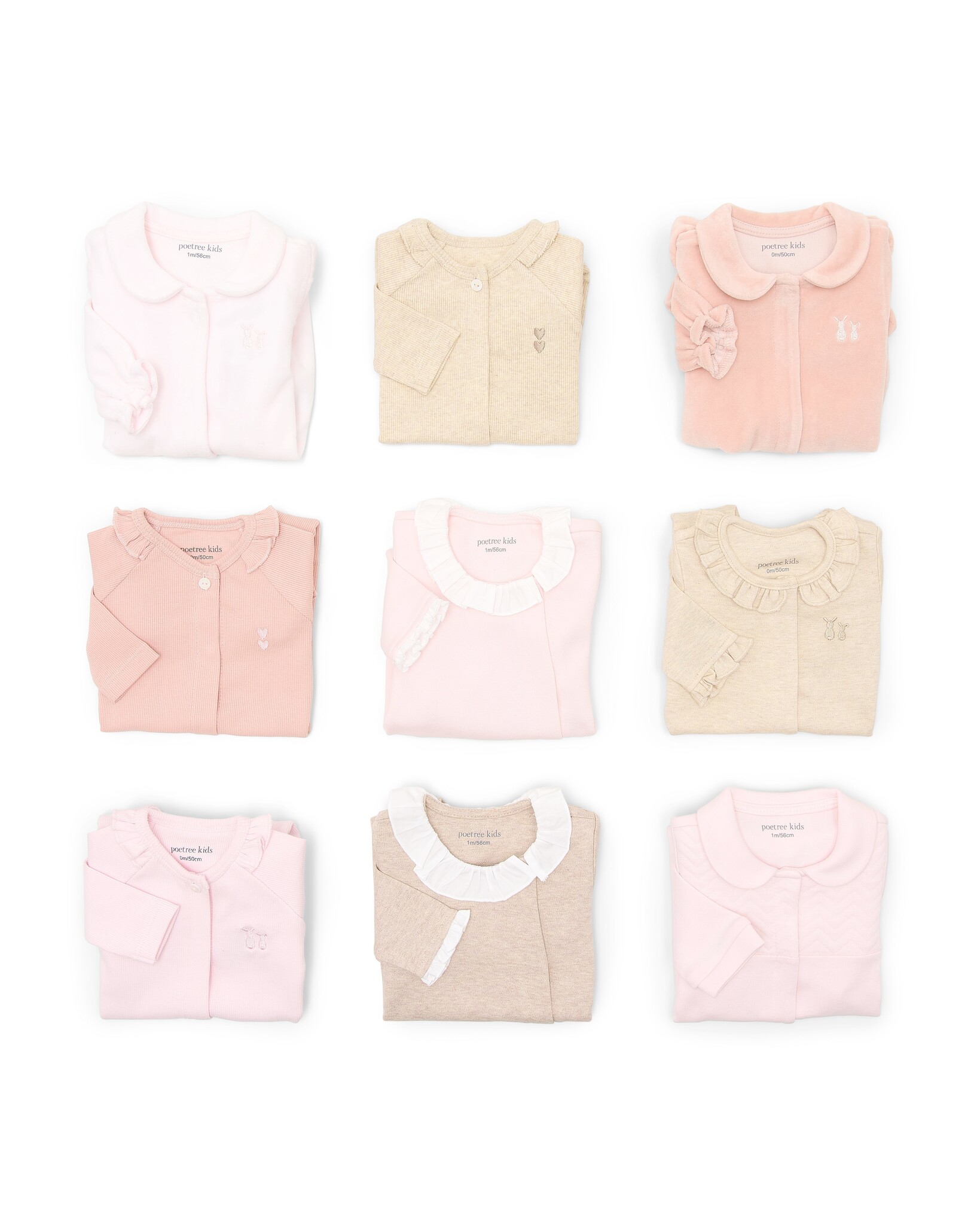 Olivia babysuit 2x2 rib Soft Pink