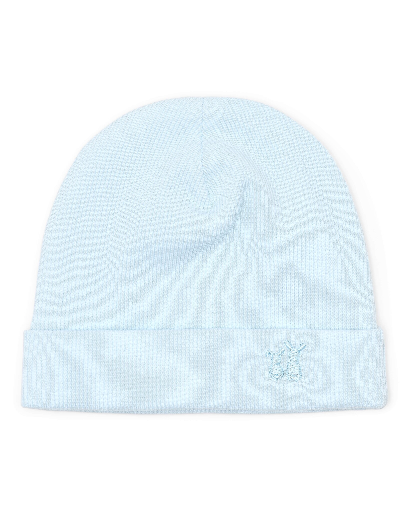 Baby hat Ollie 2x2 rib Baby Blue