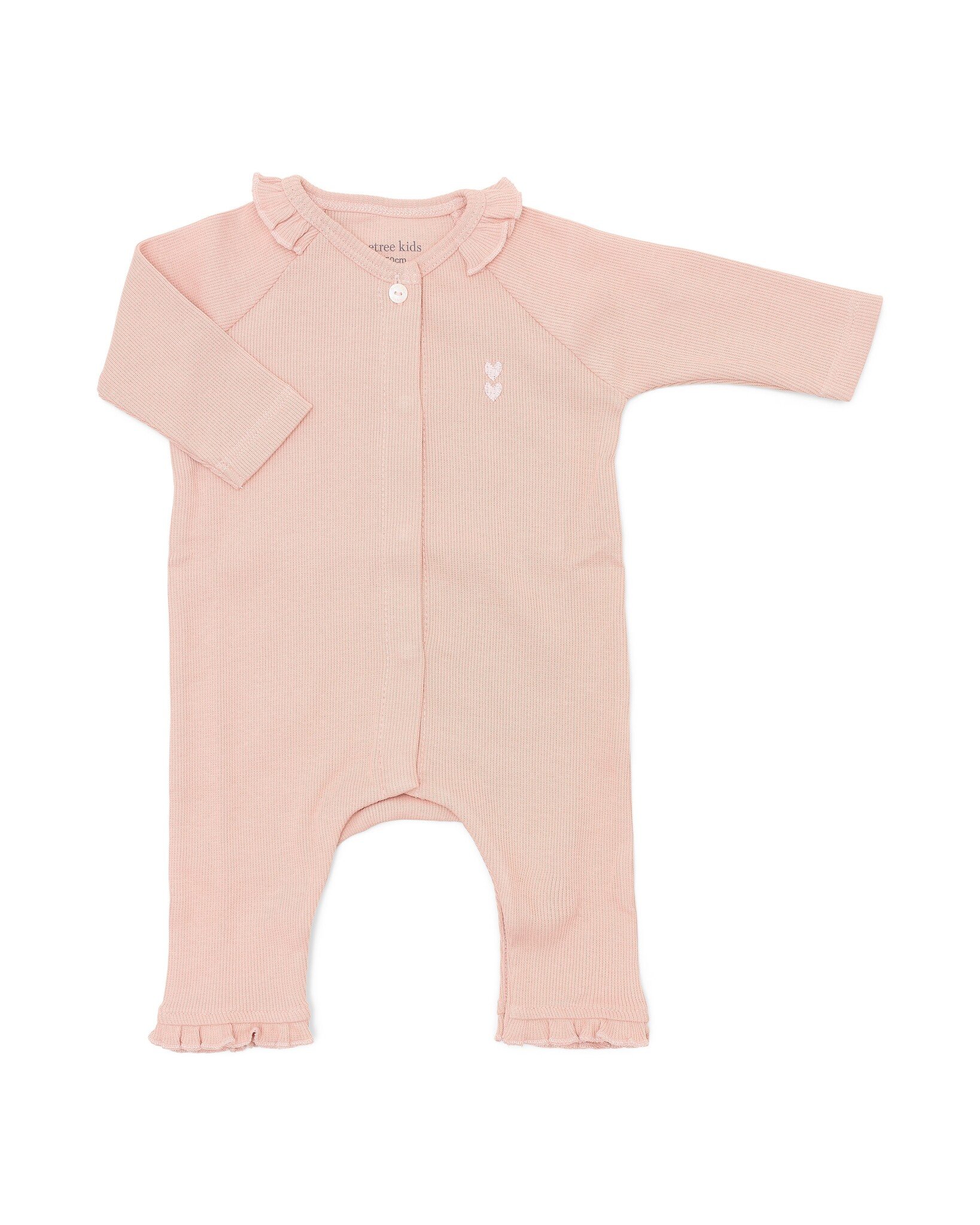 Olivia babypakje 2x2 rib Blush Pink