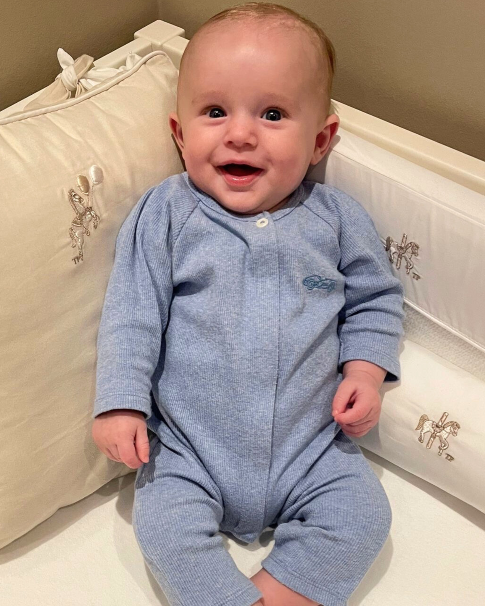 Poetree Kids Ollie Baby suit 2x2 rib Denim Blue