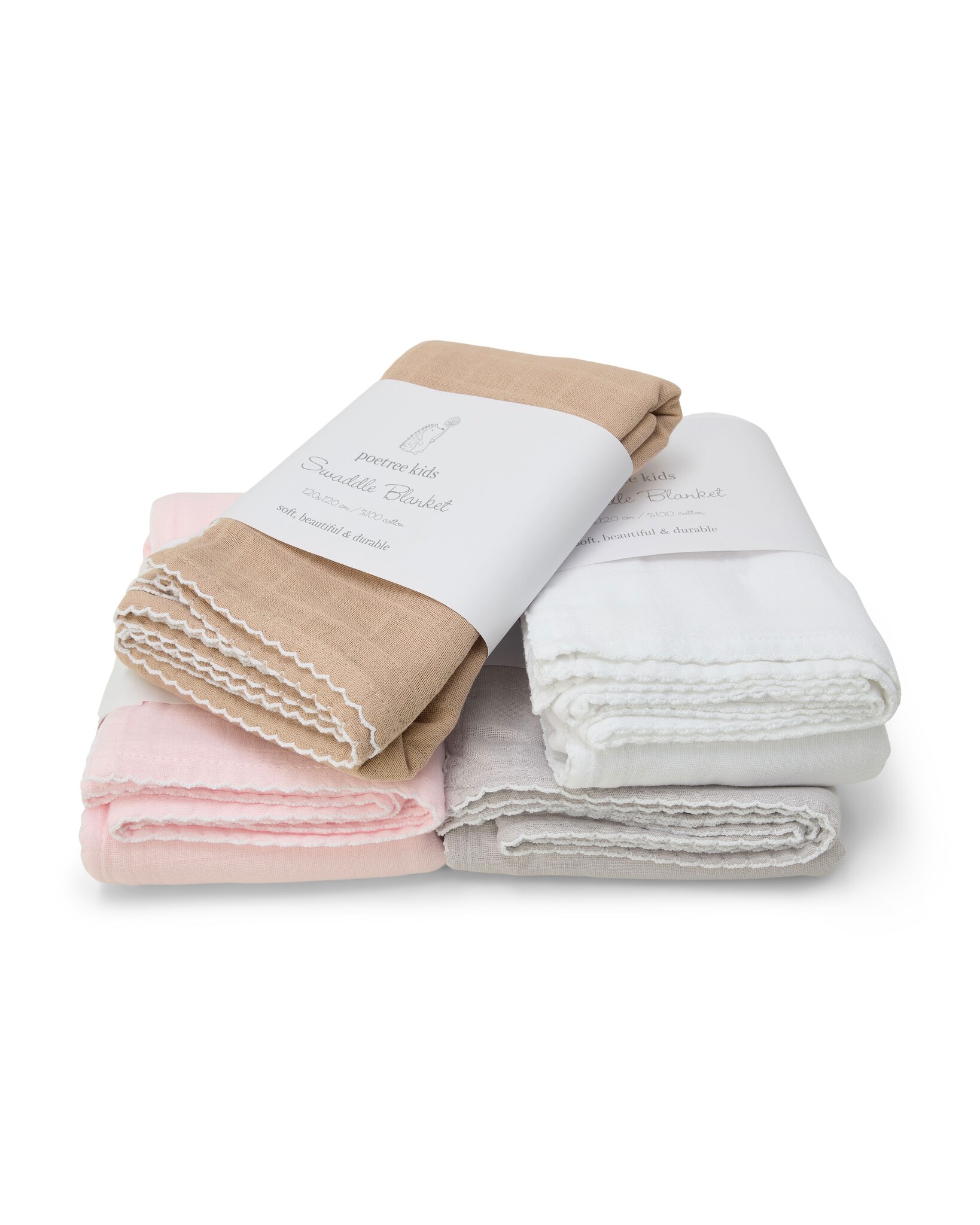 Swaddle doek 120x120cm Light Grey