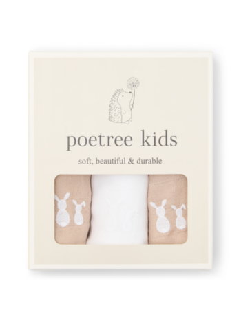 Linges en coton Camel & White