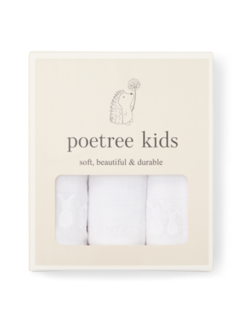 Linges en coton White lapins