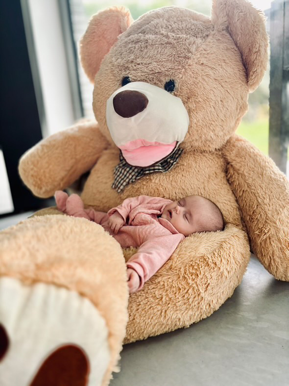 Baby Suit Chevron Pink Melange