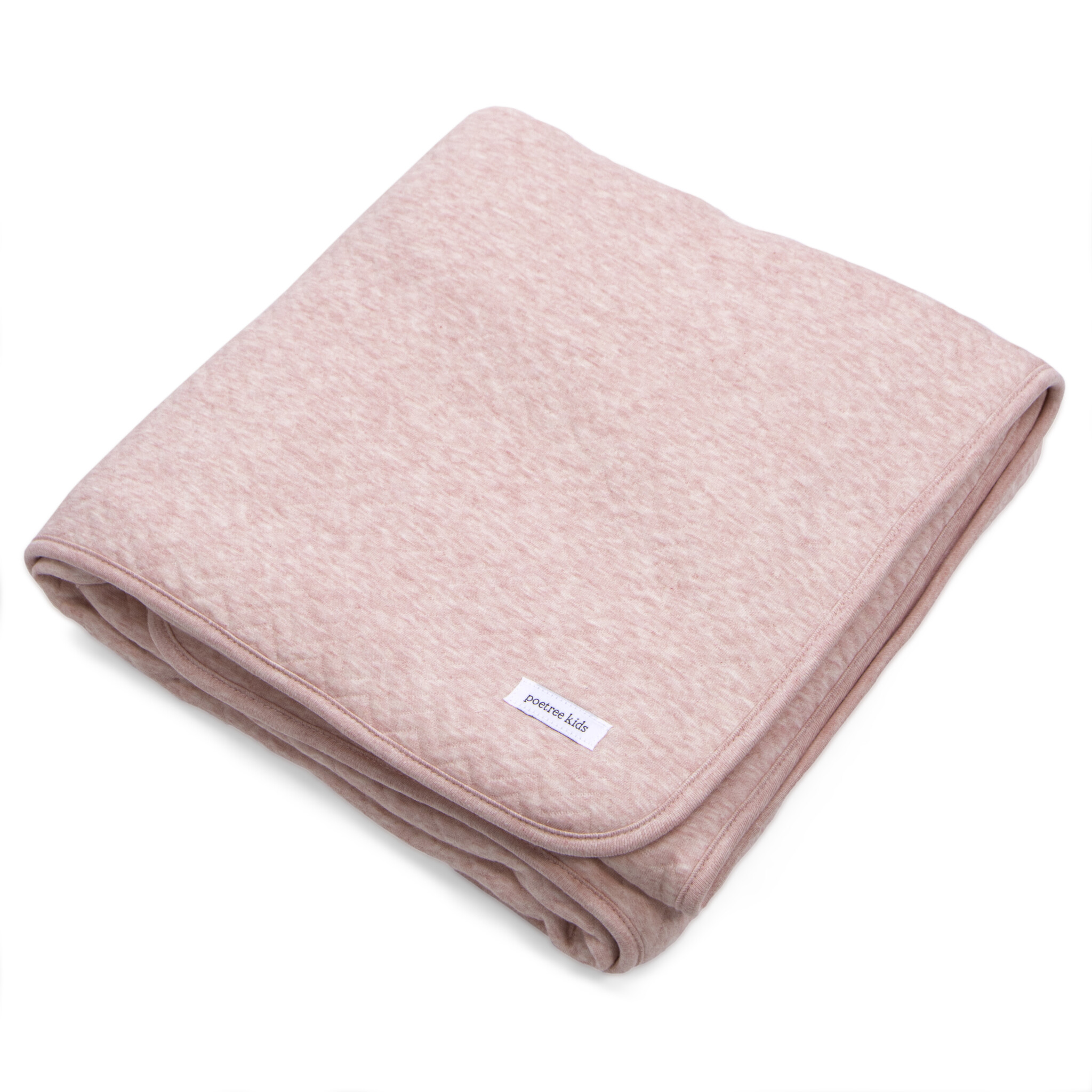 Crib blanket lined Chevron Pink Melange