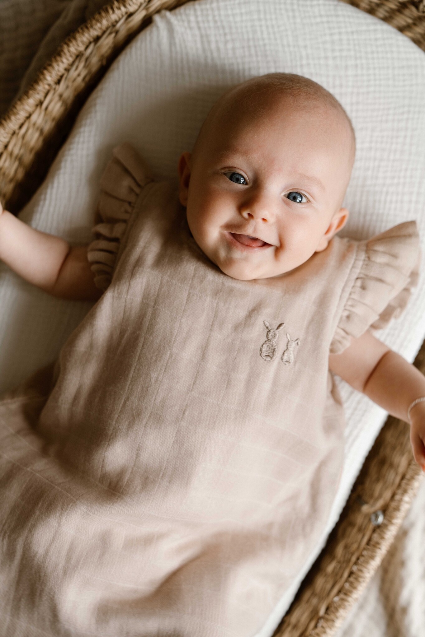 Tetra Babyslaapzak 65cm Zomer Ruffle Camel