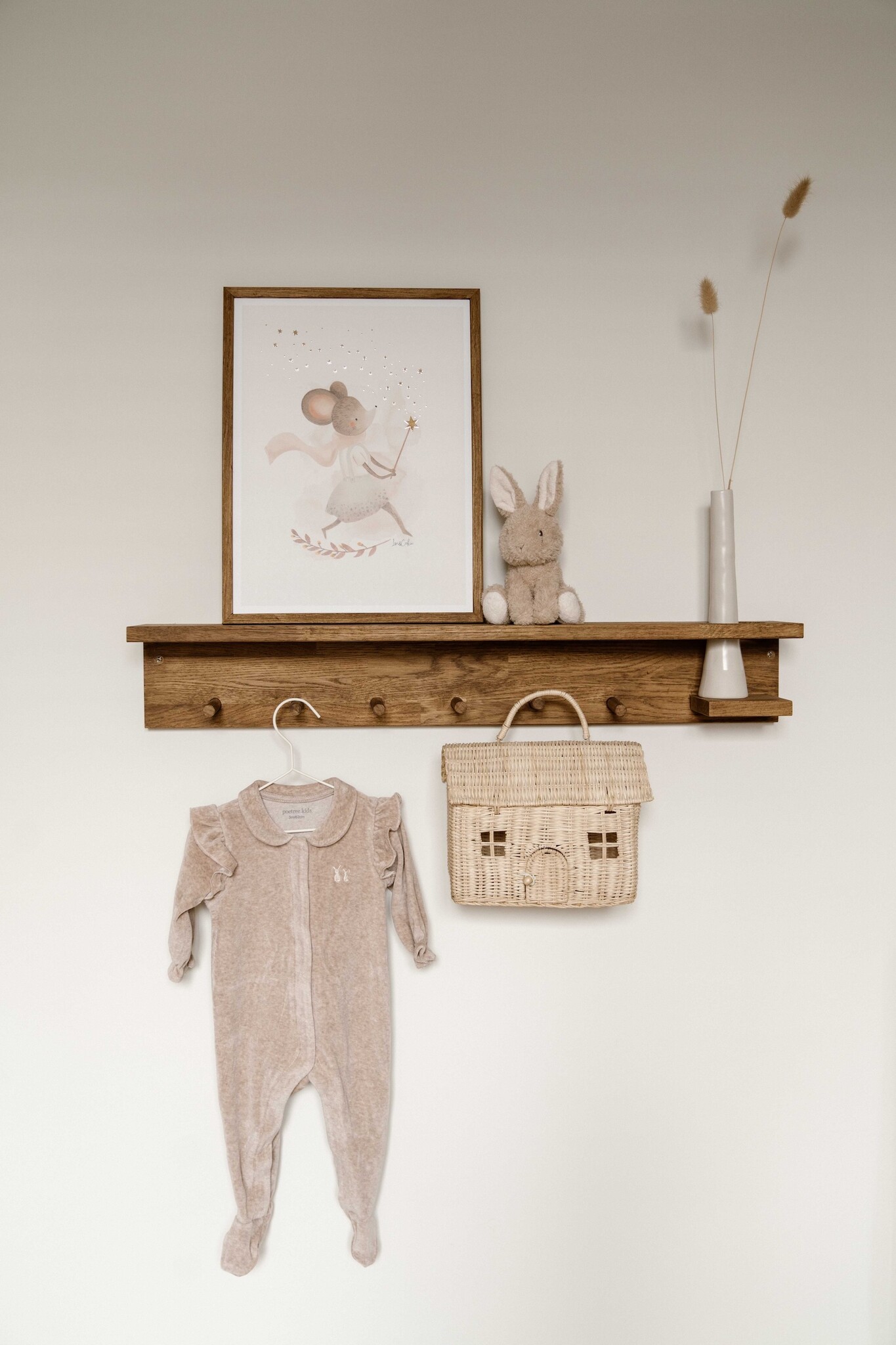 Babypakje Velours met Ruffles Camel