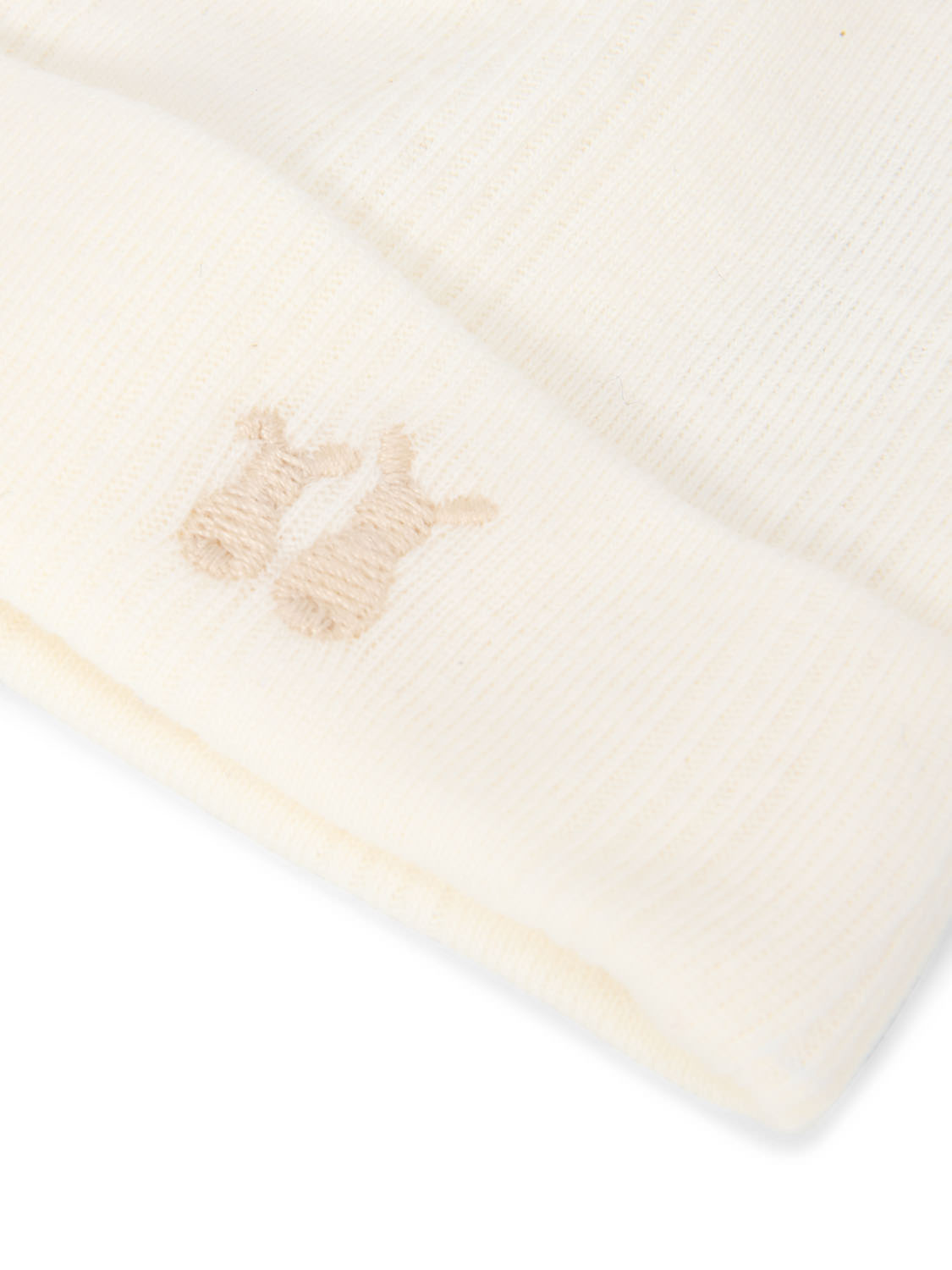 Teddy baby hat irrecular rib Cream