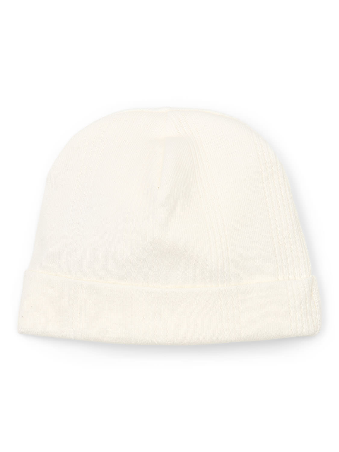 Teddy baby hat irrecular rib Cream