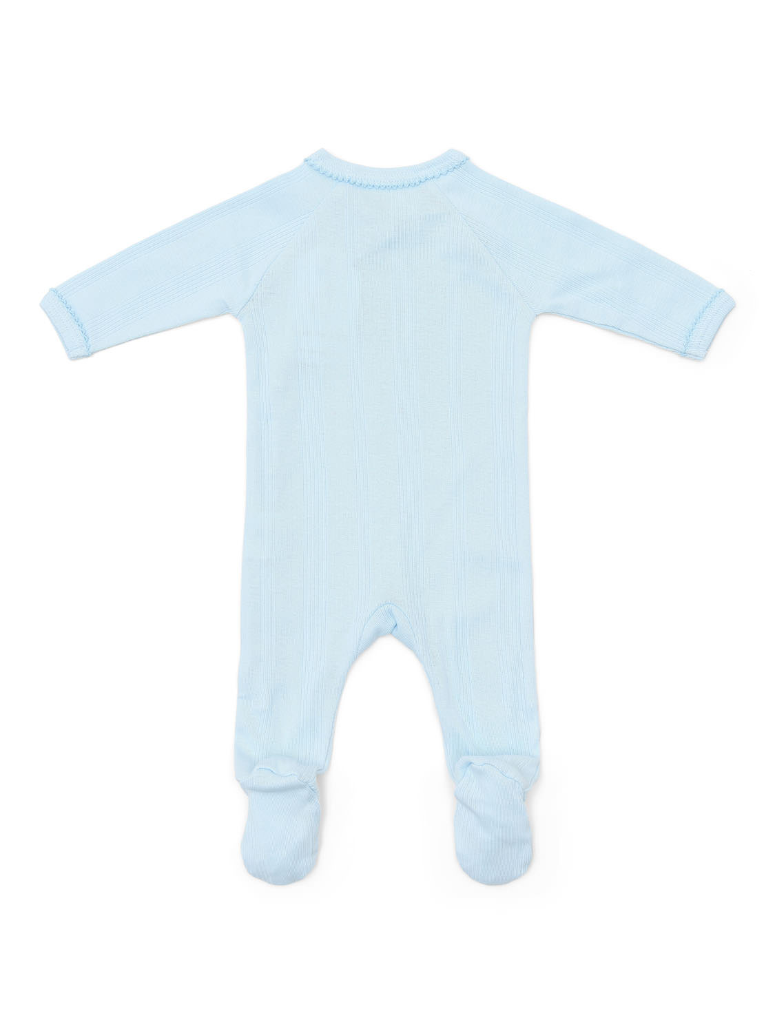 Teddy new born babypakje rib Baby-Blue