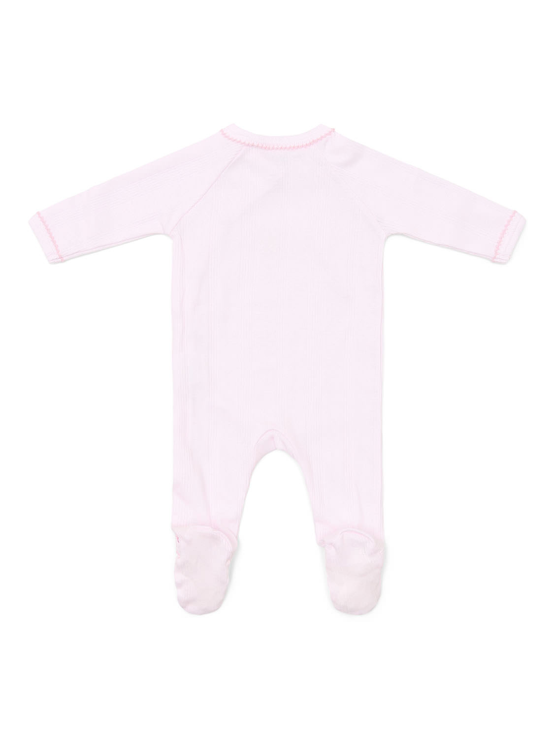 Combinaison bébé nouveau-né Teddy côtelée rose pâle