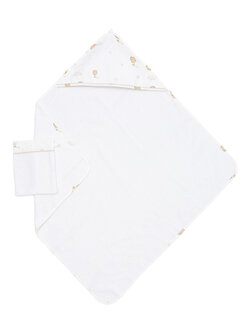 Badcape & washandje geprint