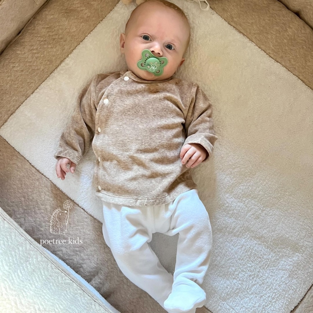 Poetree Kids Comfy Velours Baby Set Camel