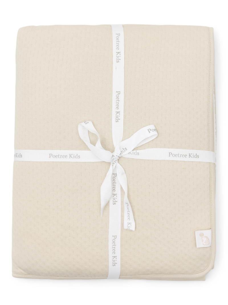 Beige Wiegdeken met fleece Little Voyager