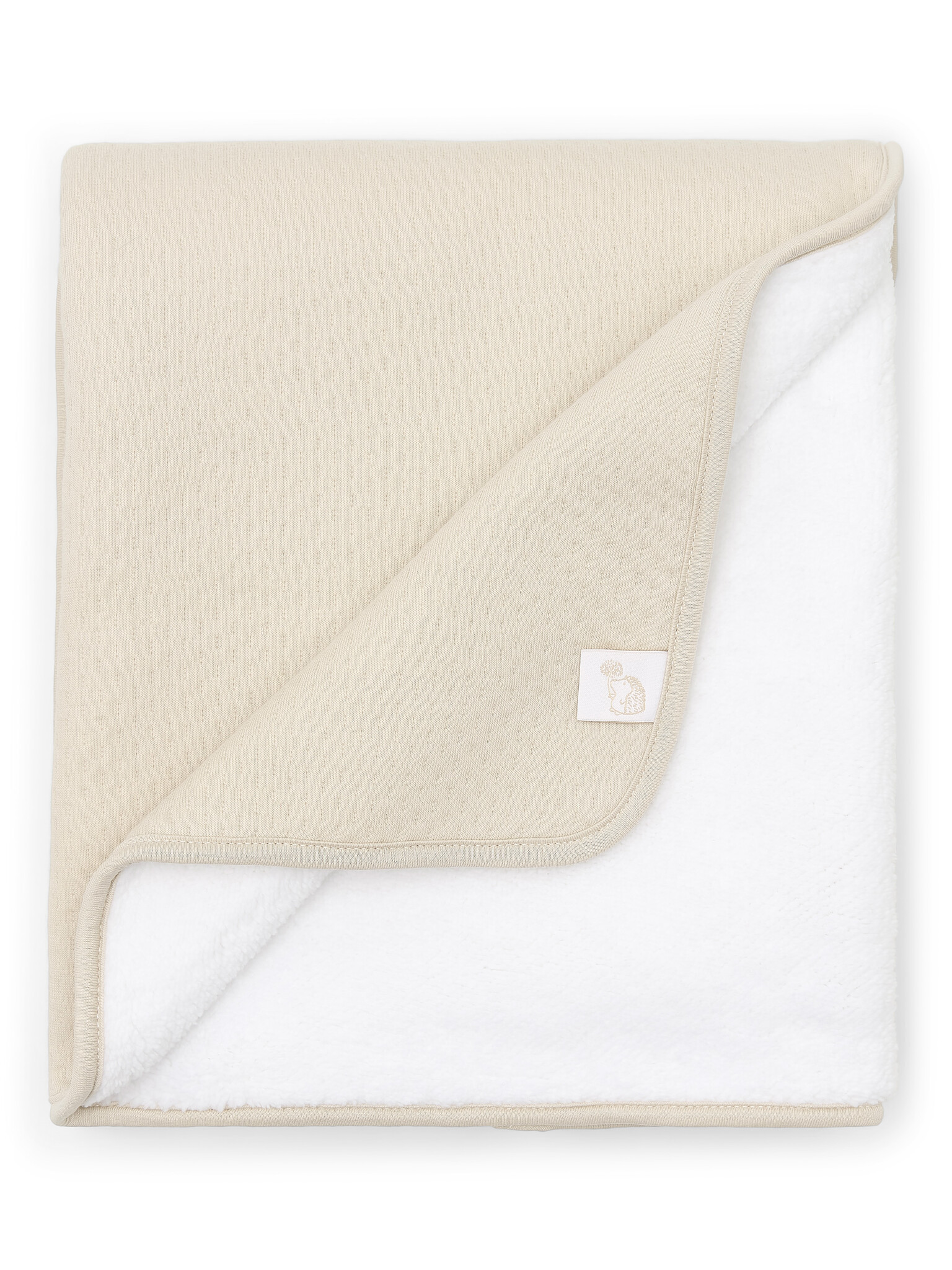 Beige Wiegdeken met fleece Little Voyager