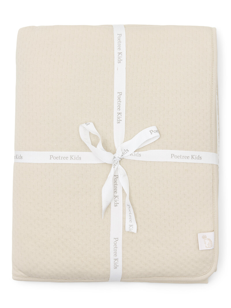 Beige Cot Blanket lined Little Voyager