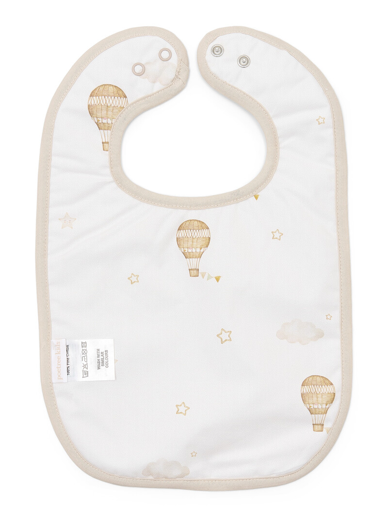 Beige Dubbelzijdig Slabbetje Little Voyager