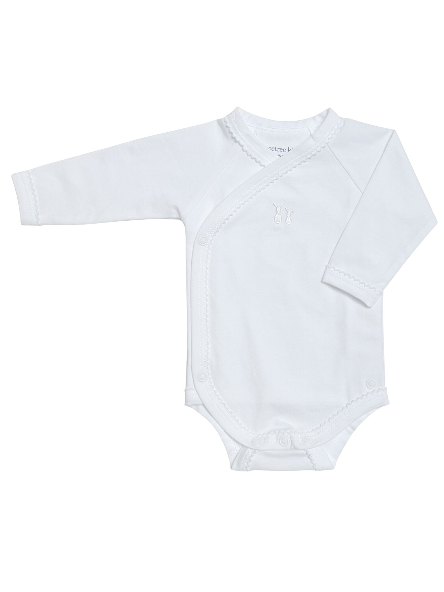 Poetree Kids Jules body/romper body lange mouw met overslag White
