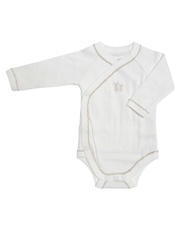 Overslag Romper/Body Teddy Crème