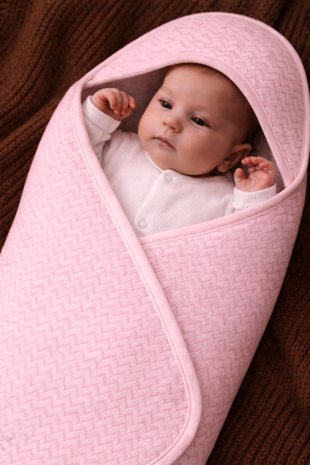 Wrapping blanket Chevron Pink Melange