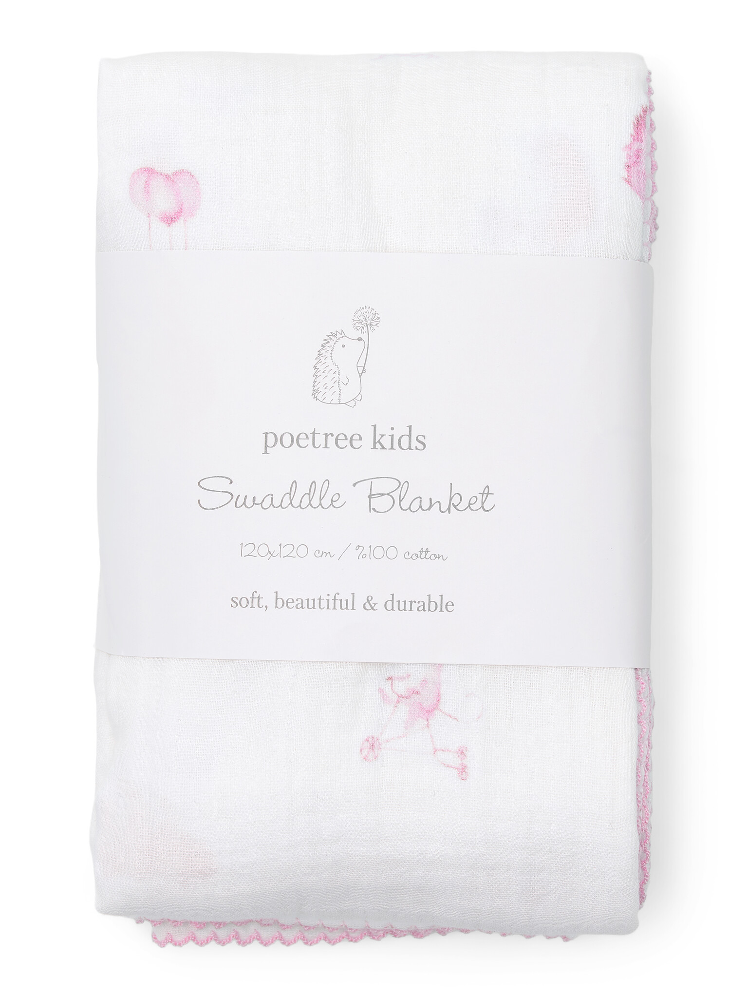 Pink Dreams Swaddle blanket 120x120cm