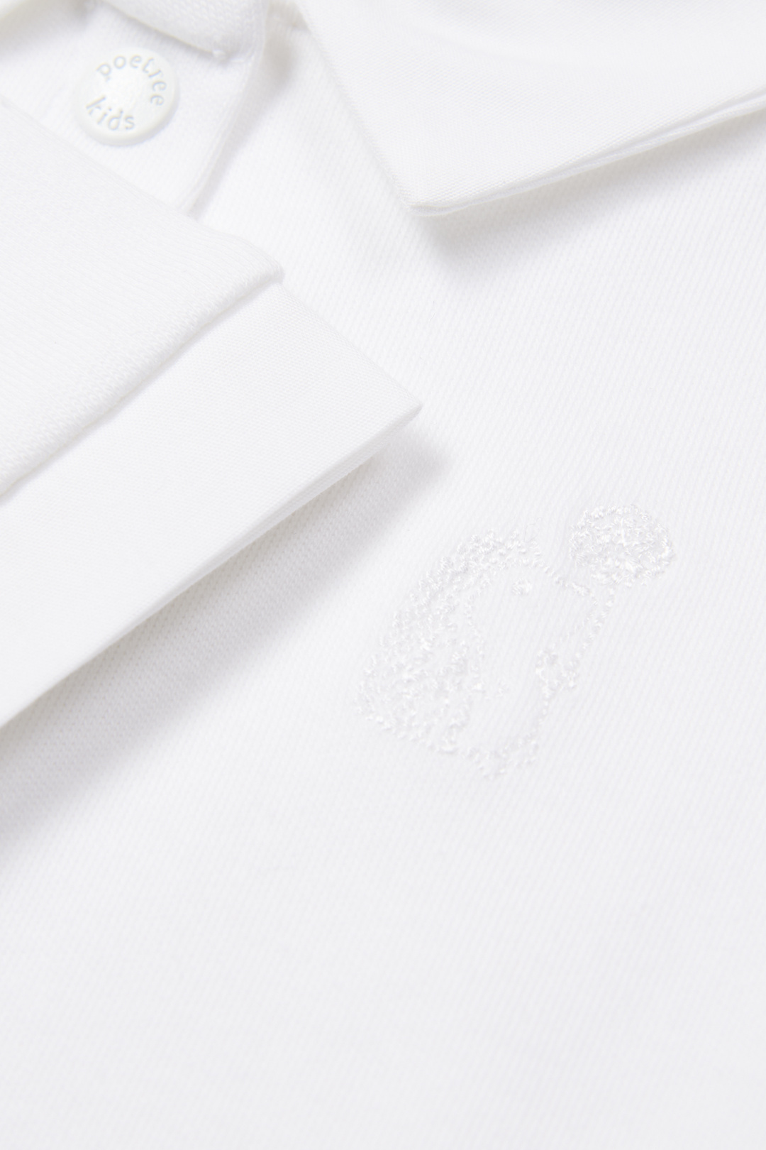 2 - Delige baby set wit shirt met denim blue broekje