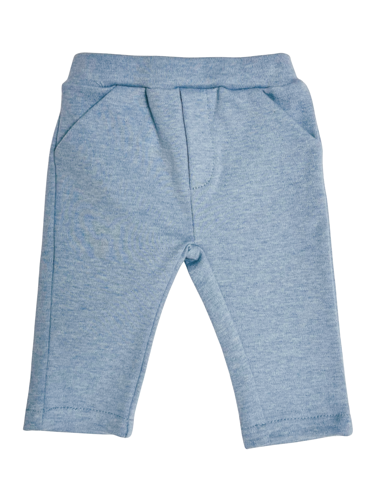 2 - Delige baby set wit shirt met denim blue broekje