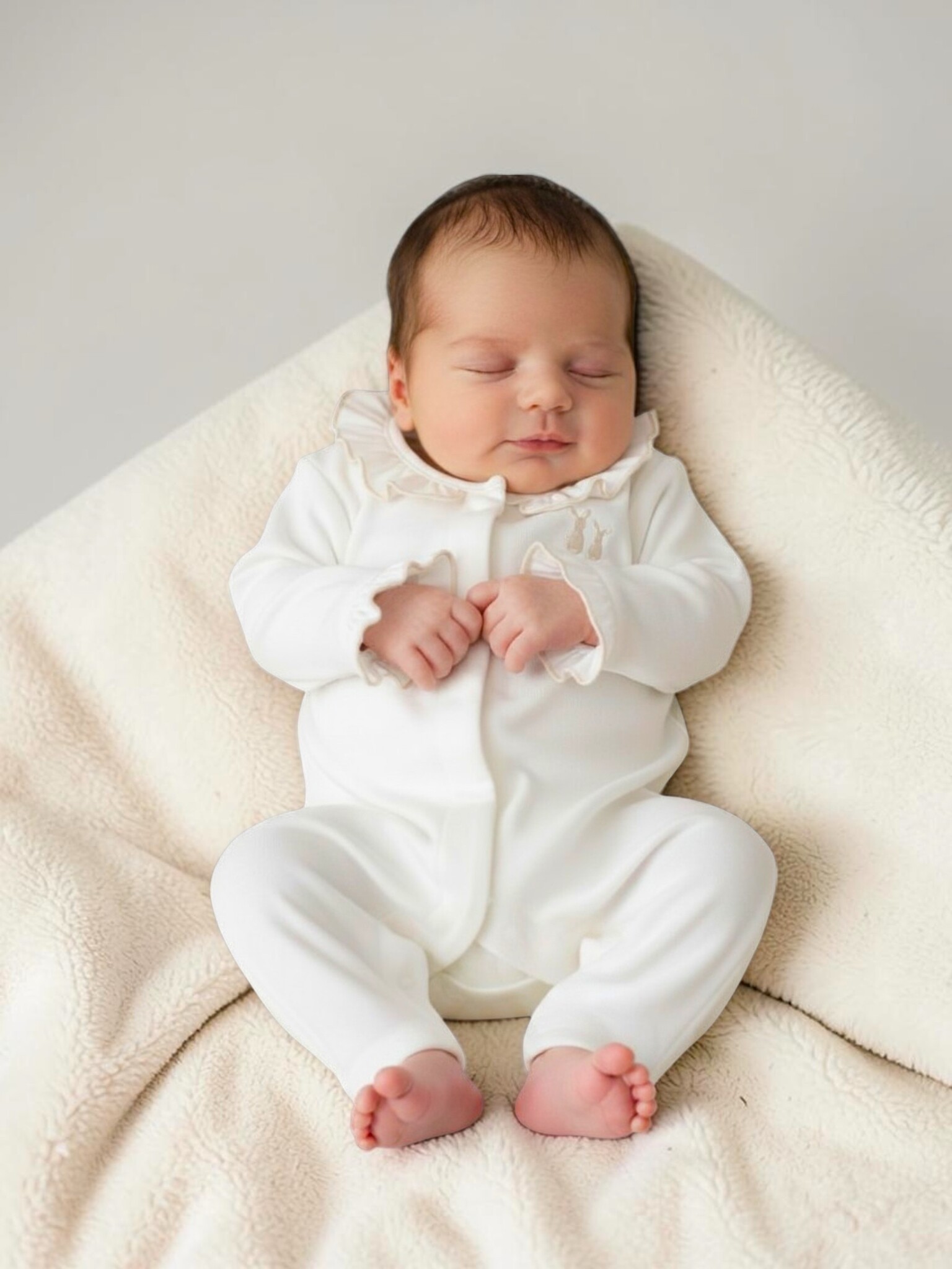 Babypakje Nikki Crème Jersey met ruffles