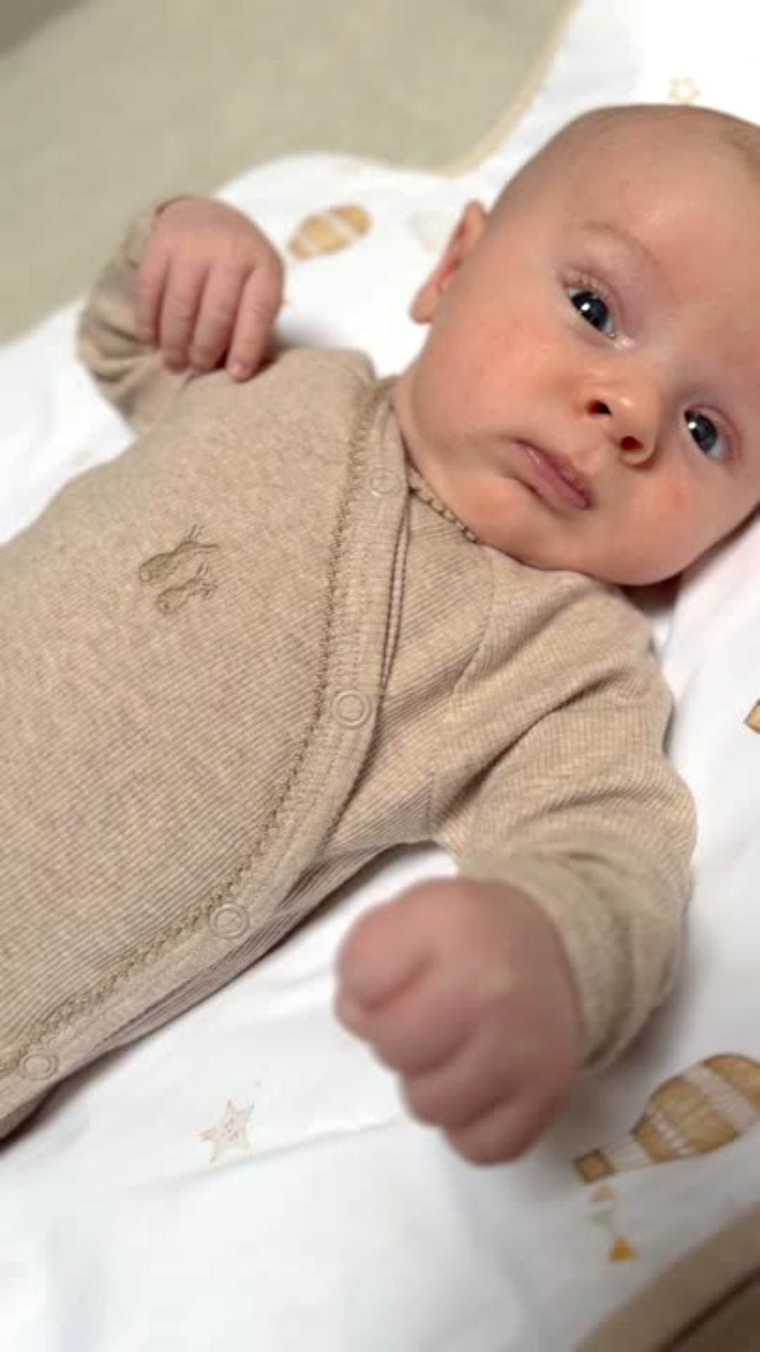Teddy new born babypakje rib Camel
