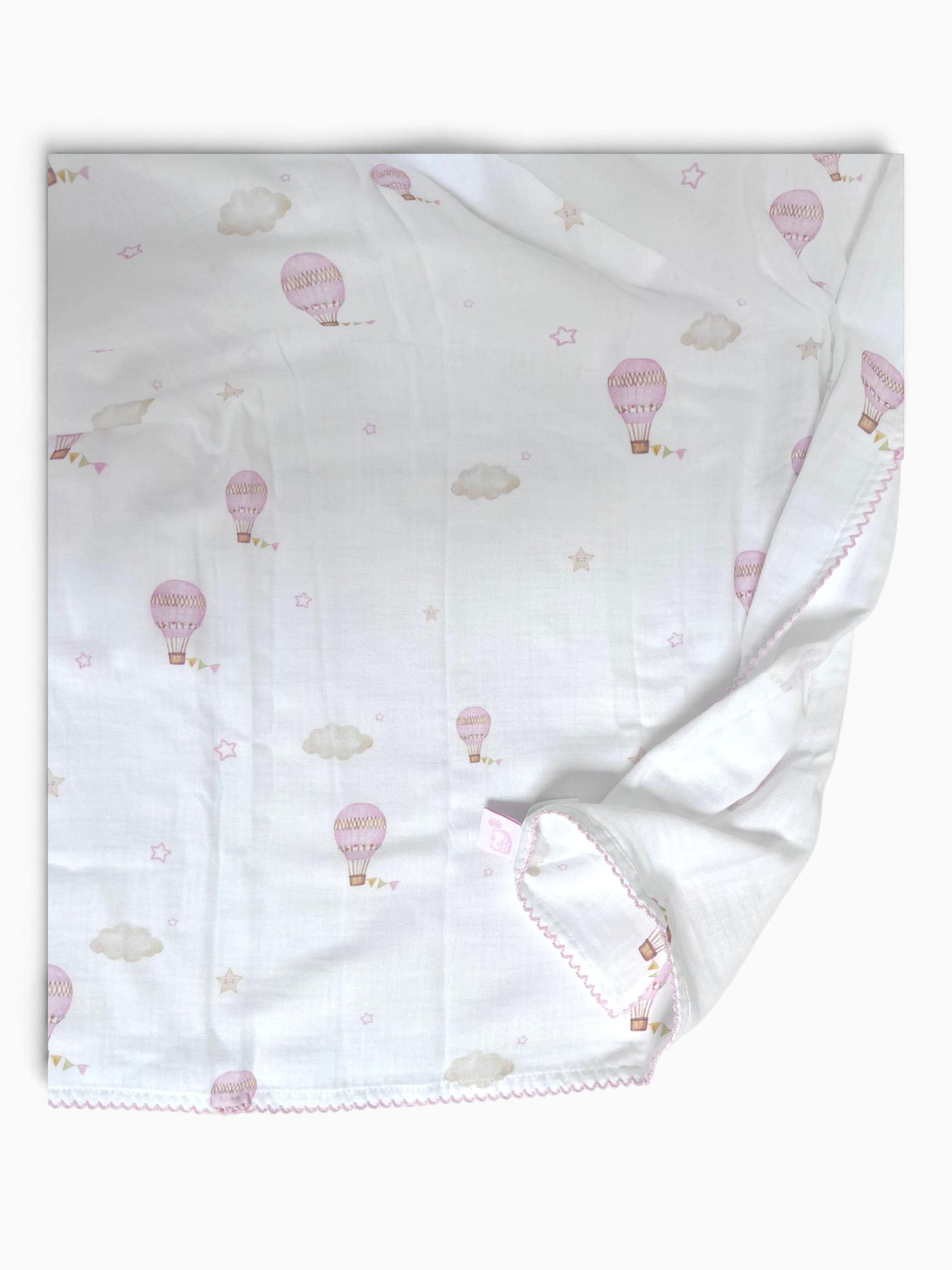 Swaddle blanket 120x120 cm Little Voyager Pink